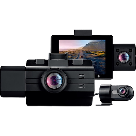 Mygekogear Adesso Scout Pro 2K 3-Channel Dash Cam Surveillance Edition w/ Front Cabin & Rear View GOSP32G